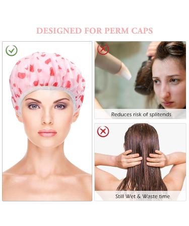 FRCOLOR Girl Beanie Shower Cap - Reusable Floral Printed Spa Cap for Girls - Elastic Double Wrap Protector for Beauty Bonnet - Salon Bathing Cap for Women - Pink, 29x29cm - Buy Online on SooperMarket.com