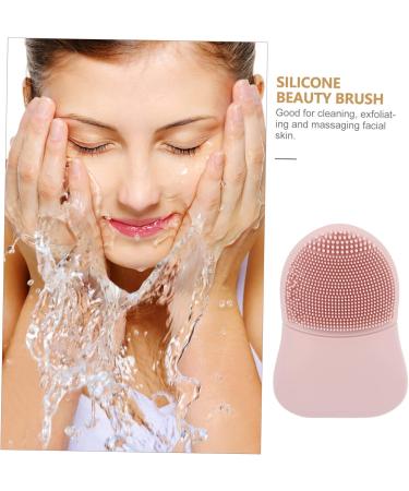 PLAFOPE Silicone Face Brush Clipper Grippers Face Brush Scrubber Silicone Scrubbers Facial Cleansing Brush Face Brush for Women Makeup Remove Brush Pink Silicone Brush Manual 8x6cm Pink - Buy Online on SooperMarket.com