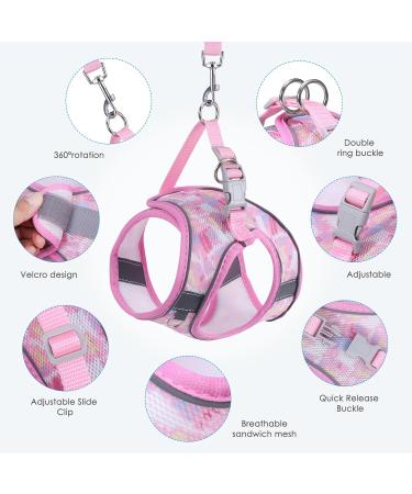 Buy BriFit Cat Dishes & Adjustable Harness - Reflective Stripes Pink XXS for Kittens & Small Dogs (4.41-61 lbs) - International Shipping Available - Buy Online on SooperMarket.com