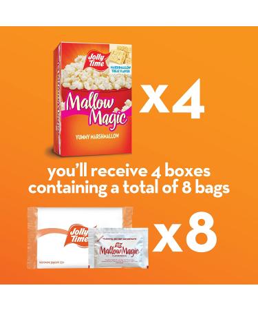 JOLLY TIME Sweet Microwave Popcorn Gluten Free Non-GMO 4 Pack (Mallow Magic 2ct Boxes) 3 oz x 8 - Buy Online on SooperMarket.com