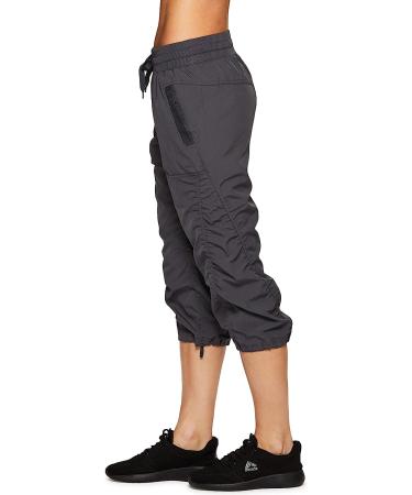 RBX Active Women's Lightweight Stretch Woven Drawstring Capri Pant - Charcoal, Size Large - Buy Online on SooperMarket.com