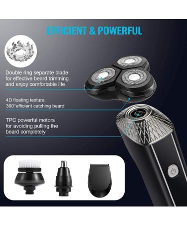 GeRRiT Electric Shaver for Men - 4 in 1 Rechargeable Rotary Razors & Beard Trimmer - Waterproof Wet & Dry Cordless Face Shaver - International Shipping Available - Buy Online on SooperMarket.com
