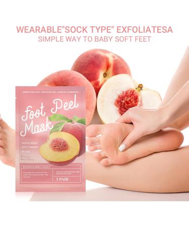 3 Pair Foot Peeling Mask Socks - Moisturizing Foot Mask for Dry & Cracked Feet - Easy Corn Removal - Foot Spa Treatment for Men & Women - Buy Online on SooperMarket.com