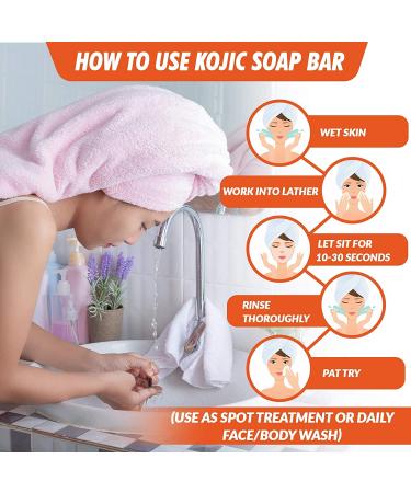 Kojic Acid + Turmeric Soap Bar - Brighten Skin Tone, Even Complexion - 4oz Made in USA - Buy Online on SooperMarket.com