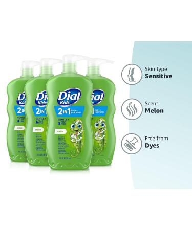 Dial Kids 2-in-1 Body+Hair Wash - Melon 96 | Gentle Cleansing for Kids' Skin and Hair - Buy Online on SooperMarket.com