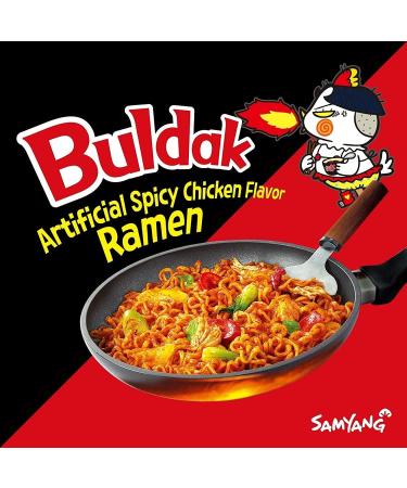 Samyang Buldak Ramen Korean Hot Spicy Chicken Stir-Fried Ramyun Noodles 140g Vmart (Pack of 40) - Buy Online on SooperMarket.com