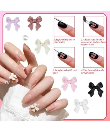 Nail Tips 1 Box Bow Nail Charms with 7 Grids Nail Art Charms Colorful Nail Charms and Gems Decorative Bow Charms Diverse Styles Bow Charms for Nails Art DIY Manicure Craft Decoration - Buy Online on SooperMarket.com