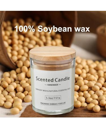VETOUR Glass Aromatherapy Candles 2PCS Gardenia & Jasmine Scented Soy Candle Set - 10.6 OZ - 80 Hours - Natural Essential Oils - Perfect Gift for Women - Mother's Day/Christmas - Buy Online on SooperMarket.com