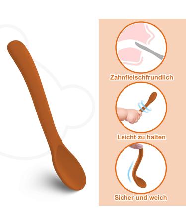 Suction Silicone Baby Plate with Lid & Spoon Set | BPA Free & Dishwasher Safe | Toddler Self Feeding Dinnerware | Kid Divided Weaning Plate - Caramel - Buy Online on SooperMarket.com