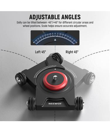 NEEWER Camera Slider Dolly with Ball Head & Phone Clamp Portable 4-Wheeled Tabletop Skater for DSLR, Video, GoPro, iPhone, Android 360 Panorama Capability SD001 - Buy Online on SooperMarket.com