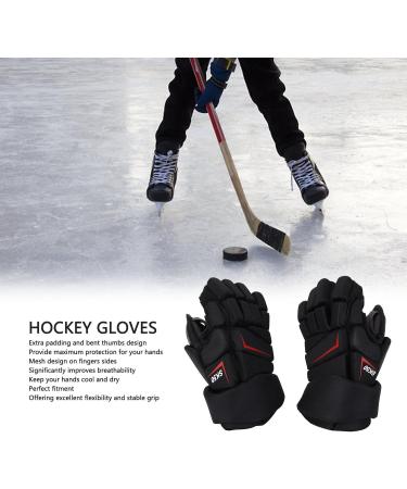 LUQEEG Ice Hockey Gloves - Breathable Lacrosse Gloves with Finger Protection | 10 Inches Nylon & EVA Foam for Players - Buy Online on SooperMarket.com
