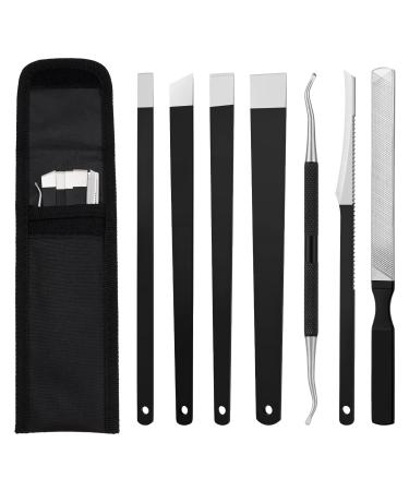 XINRUI 7pcs Ingrown Toenail Tool Pedicure Tool Kit Stainless Steel Ingrown Toenail File and Lifter Professional Podiatrist Toenail Nipper Set for Ingrown Thick Nail