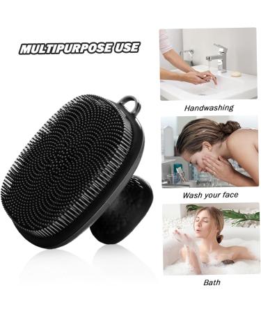 Soft Silicone Face Scrubber - Waterproof Exfoliator 2.6x2.6 Manual Facial Cleansing Brush with Non-Slip Handle for Optimal Skin Care - Buy Online on SooperMarket.com