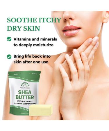 Sale! White Naturals Unrefined African Shea Butter 1 lb - Pure Raw Grade A Ivory - Great Skin Moisturizer for DIY Lip Balms, Stretch Marks, Eczema, Acne, Sun Damage Recovery - 16 oz Cream & More - Buy Online on SooperMarket.com