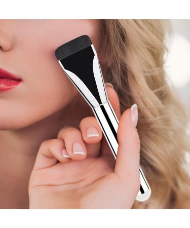 Makeup Foundation Brush | Professional Foundation Brush | Soft Bristle Makeup Brush Flat Top Brush for Liquid Makeup for Application for Liquid Powder and Cream Products Aluminum tube rubber handle - Buy Online on SooperMarket.com
