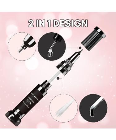 Senvenski Nail Rhinestone Glue Gel Set - 8ml x 2 with Brush & Pen Tip for Nail Art Decorations - Buy Online on SooperMarket.com