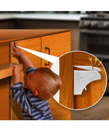 Magnetic Cabinet Locks (12 Locks + 2 Keys) with Adhesive  Easy Installation Tool - Child Proof Drawers - No Tools Or Screws Needed - Jool Baby - Buy Online on SooperMarket.com