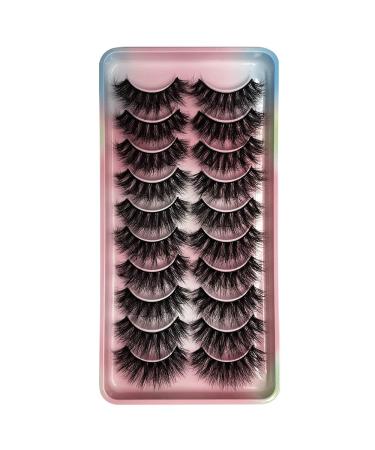 WILD UNIVERSE 3D Mink Faux Cat Eye False Eyelashes - 10 Pairs | 15mm Wispy Lightweight Curly Lashes - B010 - Buy Online on SooperMarket.com