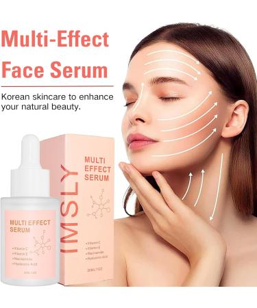 Multi Effect Hydrating Serum - Vitamin C Serum For Face Anti Aging Face Serum Niacinamide & Hyaluronic Acid Serum Evens Skin Tone And Hydrating Dark Spot Corrector Pore Remover - Buy Online on SooperMarket.com