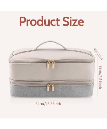 Hair Dryer Bag Dual Layer Hair Dryer Case Waterproof Zippered Blow Dryer Bag with Top Handle Portable 15.4x5.5x5.5in Hair Dryer Travel Bag Hair Tools Organiser - Buy Online on SooperMarket.com