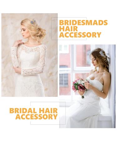 Toyvian 4pcs Rhinestone Hair Combs - Floral Bridal Headpiece with Crystals - Elegant Wedding & Evening Hair Accessories (Blue) - Buy Online on SooperMarket.com