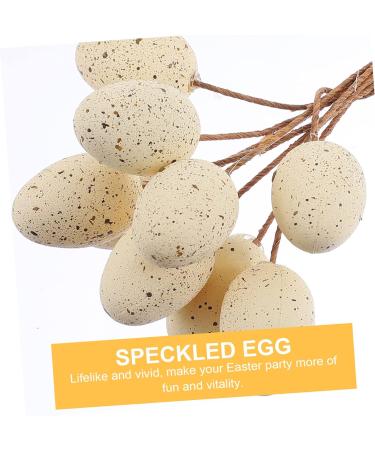 Alipis 27pcs Egg Twig Cutting Easter Egg Flower Arrangement Desk Top Decor Easter Ornament Diy Easter Eggs Easter Eggs Garland Hanging Easter Egg Tree Decoration Spray Iron Wire Beige 14.50X1.80X1.80CM - Buy Online on SooperMarket.com