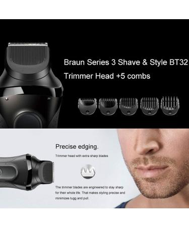 Buy Electric Shaver Trimmer Head Set BT32+5 - 5 Guide Combs - Replacement Black Trimmer Head for All Skin Types | Fast International Shipping - Buy Online on SooperMarket.com