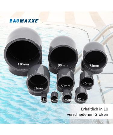PVC Angle Sleeve 90 | 40mm | 1 1/4 Inch | Adhesive Muffle | PVC Tube Sleeve with 2 Connections | Pipe Connection Piece | PVC Fitting | BM_083 - International Shipping Available - Buy Online on SooperMarket.com