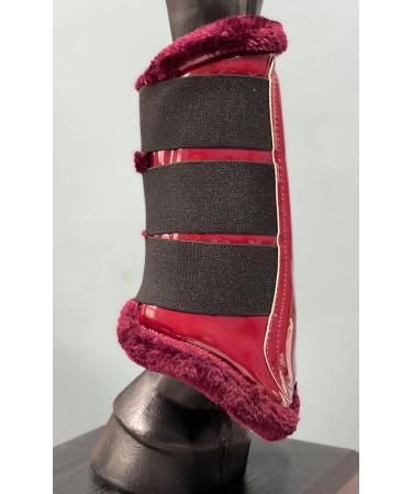 Equipride HORSE BRUSHING BOOTS SPARKLY GLITTER MATERIAL XL to Pony (Full (L) Burgundy) Full (L) Burgundy - Buy Online on SooperMarket.com