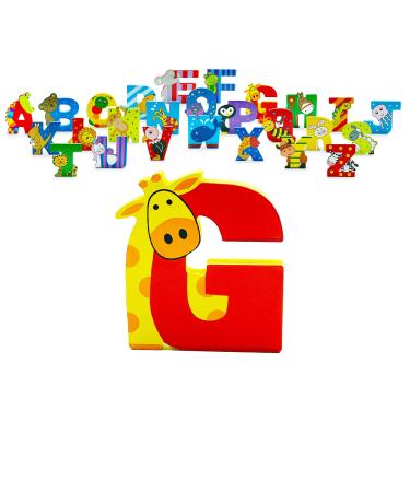 Wooden Letters by Orange Tree Toys Letter G for Giraffe - Alphabet Animals Letters for Personalised Baby Name Toy Box Door Wall Decorations - Safari Nursery Decor Boys Girls Bedroom Accessories
