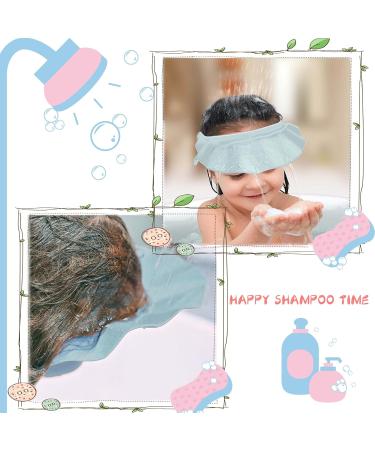 Baby Shower Cap Kids Shower Caps Shield Adjustable Hair Washing Shampoo Shield Baby Visor for Eyes Ears and Face (Blue a) - Buy Online on SooperMarket.com