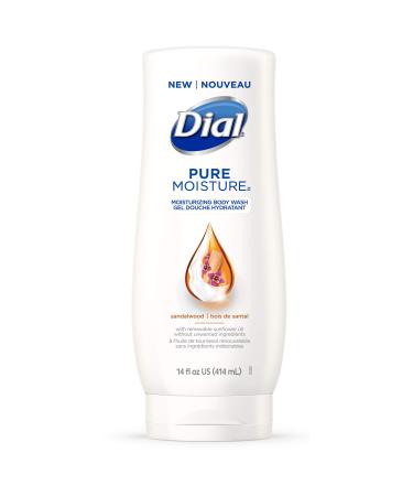 Dial Pure Moisture Body Wash, Sandalwood, 14 Ounce
