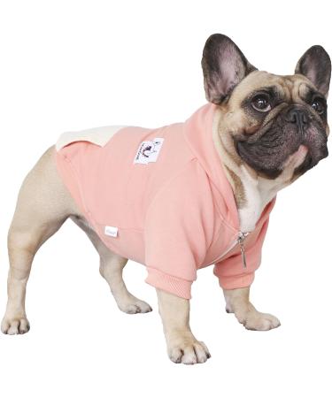 iChoue French Bulldog Frenchie Hoodie for Small Dogs - Pink Sweater Clothing for Pug, Boston Terrier, Bully, Pitbull, Corgi - Puppy Apparel - Buy Online on SooperMarket.com