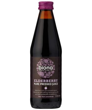 Biona Organic Super Juice - Elderberry 100% Pure 6x330ml