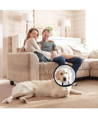 Mesybveo Adjustable Dog Collar & Cat Cone - 2 Piece Break for Dogs Lightweight Comfort Pet Funnel (18-27cm) - Buy Online on SooperMarket.com