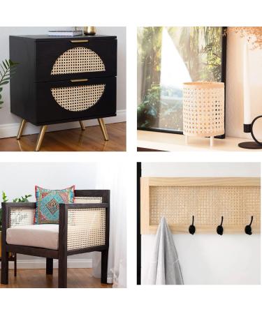 14 Width Natural Rattan Cane Webbing Roll - 12 Feet | Open Weave Wicker Material for Caning Projects - Buy Online on SooperMarket.com