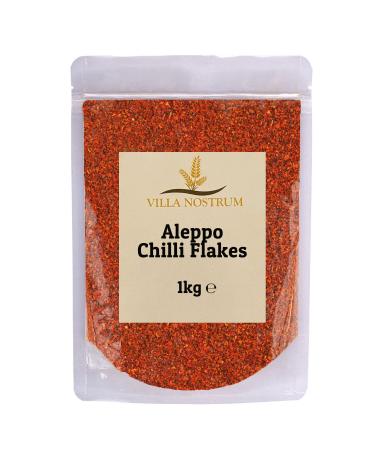 Aleppo Chilli Flakes (Pul Biber) 1kg - Crushed Red Pepper Flakes Cooking Spice Premium Quality by Villa Nostrum
