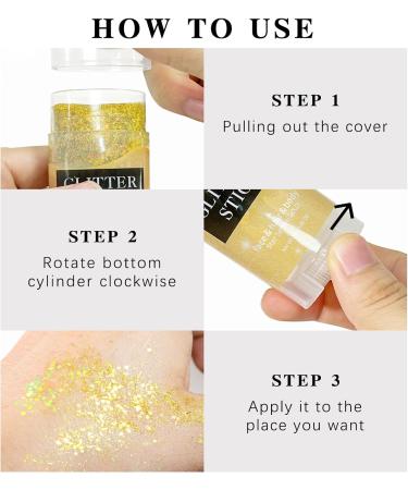 NewBang Pink Body Glitter Stick - Holographic Chunky Face Glitter Gel for Music Festivals and Raves - Sparkling Makeup for Women - Buy Online on SooperMarket.com