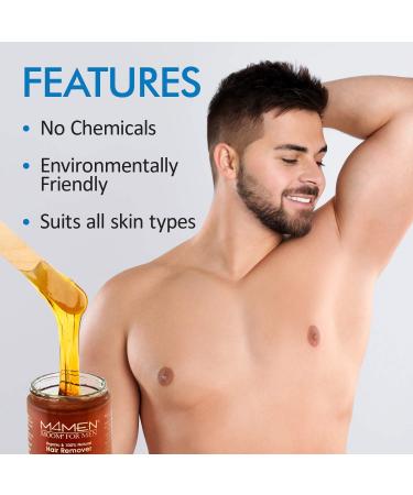 MOOM Organic Body Hair Removal for Men - Natural Sugar Wax with Aloe Vera & Chamomile - Buy Online on SooperMarket.com