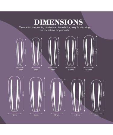500PCS Saviland Long Coffin Soft Gel Nails Tips Kit - Full Cover False Clear Fake Nail Extension for Manicure Salon & Home DIY - Buy Online on SooperMarket.com