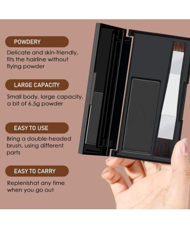 Root Cover Up Black Hairline Powder Root Touch Up Powder Hide Your Grey Roots and Bald Spots Quickly and Easily Root Cover Up Hair Toppers for Women & Men Hair Fibers for Thinning Hair 6.5g - Buy Online on SooperMarket.com