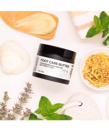 Foot Care Butter & Heel Balm - Lavender Tea Tree & Peppermint Repair Cream for Dry Cracked Heels Eco-Friendly 100% Recycled Plastic Jar | Ora's Amazing Herbal - 2 oz - Buy Online on SooperMarket.com