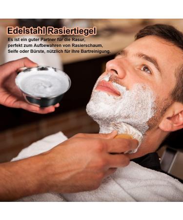 Ervor Premium Double-Layer Stainless Steel Shaving Bowl - 11.5cm | Perfect for All Shaving Soaps | International Shipping Available - Buy Online on SooperMarket.com