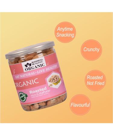 Blessfull Healing Organic Natural Vegan Indian Chat Masala Roasted Whole Cashew Nuts Crunchy Kaju 250 Gram - Buy Online on SooperMarket.com