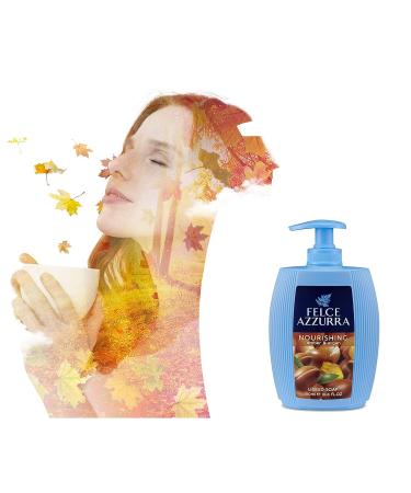 Felce Azzurra Amber And Argan Nourishing Essence Liquid Soap 10.14 Oz - Rich in Argan Extract - Gentle Cleansing for Hands and Face - Buy Online on SooperMarket.com