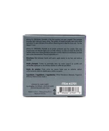 Johnny B Original Oil-Based Pomade for Men 3 oz - Gluten-Free - Buy Online on SooperMarket.com