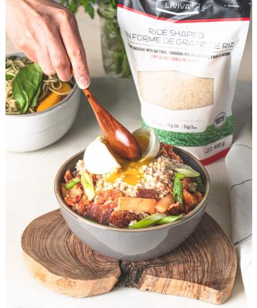 LIVIVA Organic Rice Shaped Shirataki Pasta with Oat Fiber | Low-Calorie, Non-GMO, Gluten-Free, Keto Certified | 14.11 oz (Pack of 6) - Buy Online on SooperMarket.com