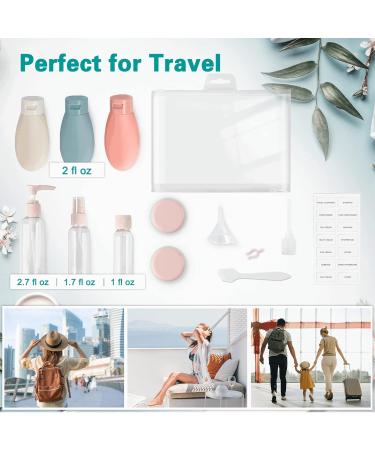 Travel Size Bottles for Toiletries & Skincare | Leakproof Refillable TSA Approved - 13PCS Makeup Essentials - Buy Online on SooperMarket.com