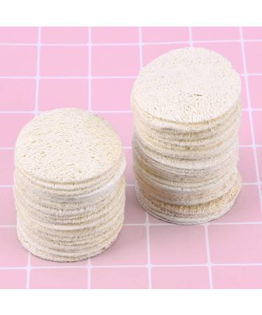 Frcolor 50 Pcs Loofah Face Pads | Exfoliating Sponges for Makeup Removal and Facial Scrub | Reusable Soft Skin Care Pads - Buy Online on SooperMarket.com