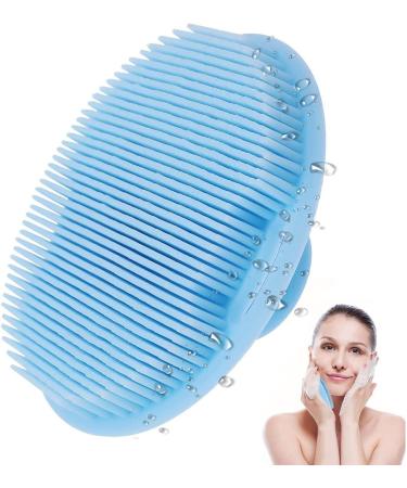 Facial Brush Multifunctional Silicone Face Scrubber Hand Scrubber Waterproof Facial Cleansing Brushes for Skin Cleansing for Deep Cleansing Virtcooy Blue - Buy Online on SooperMarket.com